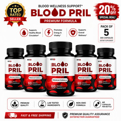 (5 Pack) BloodPril Advanced Blood Blend Premium Wellness Supplement 300 Capsules
