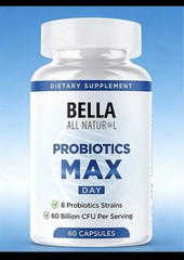 Bella Probiotics MAX Day Probiotic Strains &60 Billion CFU For Healthy Living