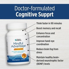Mindful Advantage Brain Supplement for Memory and Focus – Boost Memory – 30 Caps