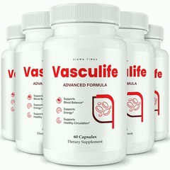 Vasculife Capsules, Natural Blood Balance Support for Healthy Heart – 5 Pack