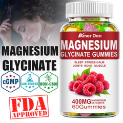 Magnesium Glycinate Gummies – Magnesium Supplements – Highest Potency 60 Gummies