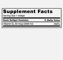 2pk Kirkland Signature Extra Strength D3 50 mcg,(2000 IU) 600 Softgels