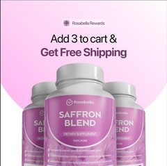 3 Rosabella 88mg Supplement Saffron for Mental Clarity Digestion Positive Mood