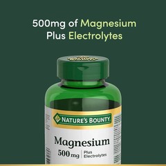 NATURE’S BOUNTY Magnesium Plus Electrolytes, 500 mg, 150 Tablets – Fresh Stock