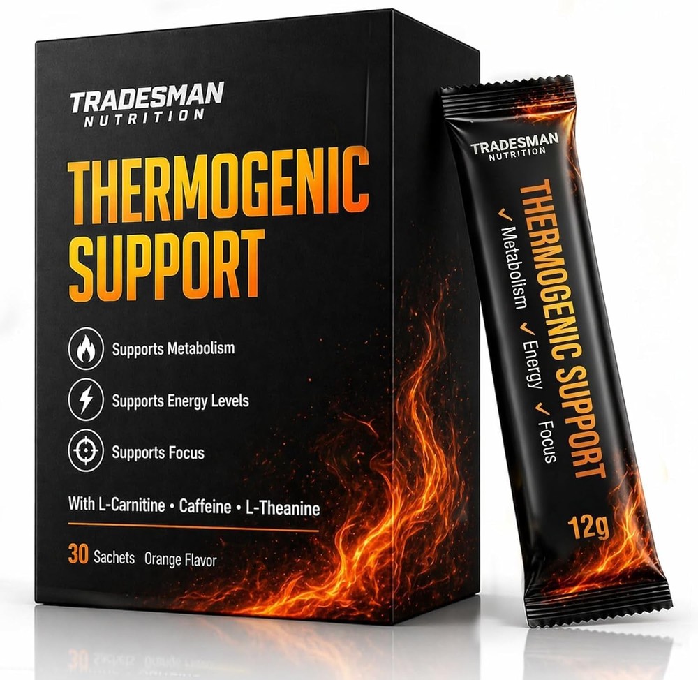 Pre-Workout Nutrition Tradesman Energy Packets, Thermogenic Support, 30 Sachets