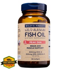 Wiley’s Finest Fish Oil Peak DHA 180 Softgels