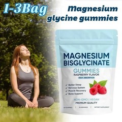 1-3Bag Magnesium Bisglycinate Gummies, with 400mg Magnesium Bisglycinate Chelate