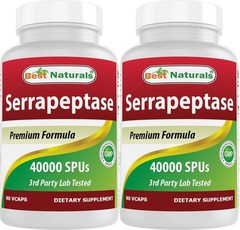 Serrapeptase 40,000 SPUs – Powerful Digestive Support, 90 Count per Bottle