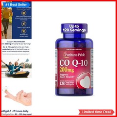 CoQ10 200mg Softgels 120 Count Rapid Release Antioxidant Heart Health