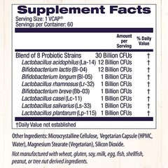 Healthy Origins Probiotic 30 Billion CFUs 60 Count Digestive Immune Support