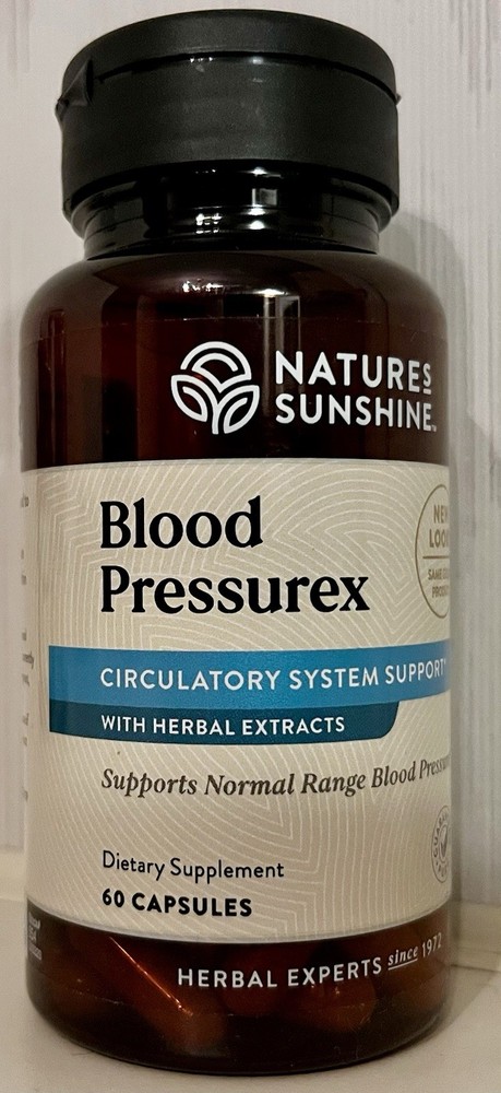 Nature’s Sunshine Blood Pressurex 60 Capsules Dietary Supplement NEW