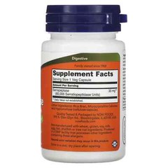 NOW Foods High Potency Serrapeptase 60,000 SPU Enzymes 2X60 Veggie Caps