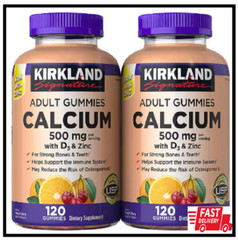 Kirkland Signature Calcium 500 Mg with D3, 240 Adult Gummies