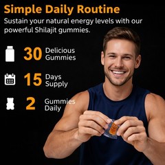 Pure Himalayan Shilajit Gummies Gold No Added Sugar I Natural Himalayan Shilajit