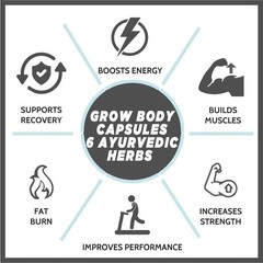 BODY GROW Fast Weight Gain Pills Muscle Gainer WEGHT GAIN 60 CAPSULES MEN USA FS