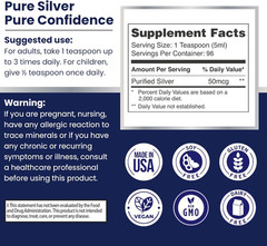 Colloidal Silver Liquid – 10 PPM Liquid Silver Immune Support, Pure Nano Silver