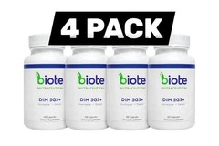 4 PACK Biote DIM SGS Plus Hormone and Detox Support 60 Capsules New Sealed
