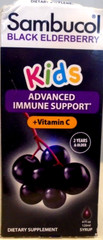 Sambucol Kids Black Elderberry Advanced Immune Support +Vitamin C – 4 oz – 10/25