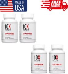 pack of 4 AUTHENTIC 10X Health Optimize Methylated Multivitamin 90 Caps