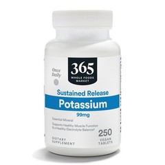 365 by Whole Foods Market, Sustained Release Potassium 99mg, Vegan, 250 Tablets