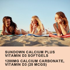 Calcium with Vitamin D3 1200mg & 1000IU -Bone Health Supplement,120 Capsules