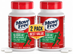 Move Free Advanced Joint Support Glucosamine Chondroitin MSM 120 Tablets 2 Pack