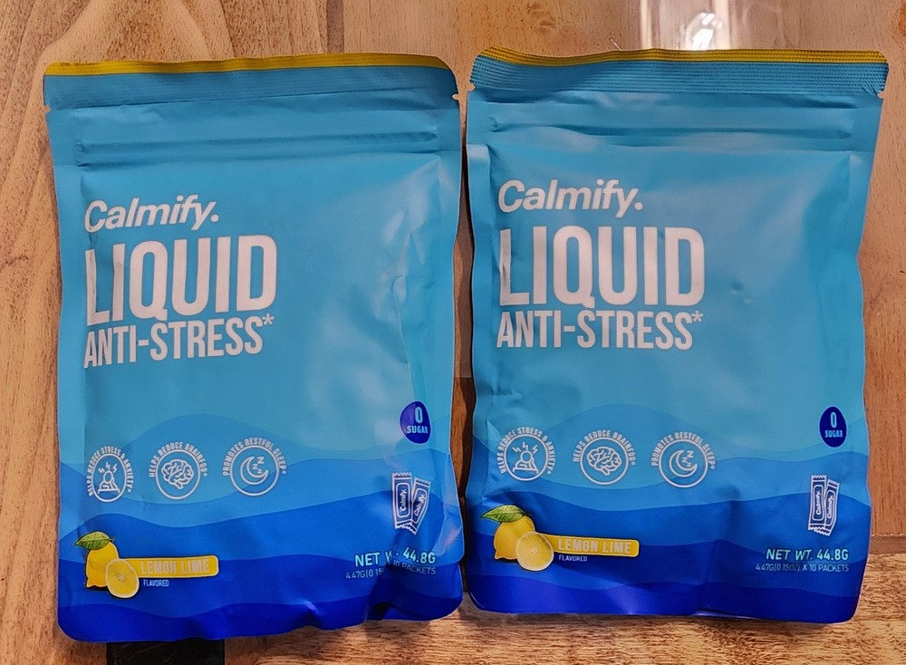 Lot Of 2- Calmify Liquid Anti Stress 20 Packets New Exp 08/27