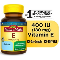Nature Made Vitamin E 400 Iu (180 mg) 180 Sgels