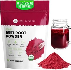 Kate Naturals Organic Beet Root Powder for Smoothies, Baking & Juice