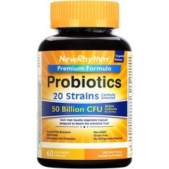 Probiotics 50 Billion CFU 20 Strains, 60 Veggie Capsules, Targeted Release Te…