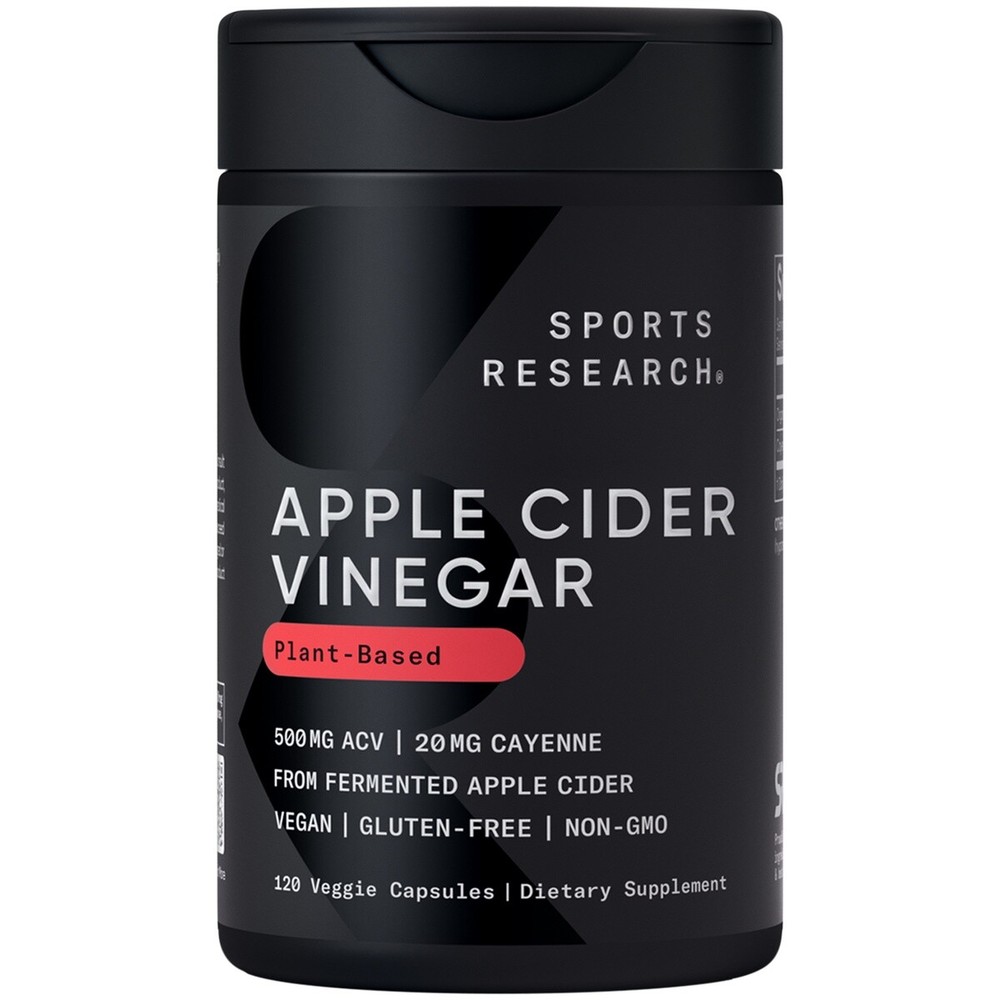 Apple Cider Vinegar 520mg 120 Capsules Organic Cayenne Pepper Non-GMO
