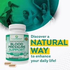 Purepremium Blood Pressure Supplements With Hawthorn Berry, Hibiscus –