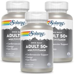 Solaray Once Daily Adult 50+ Multivitamin 90 Vegetarian Capsules Each (Pack of 3