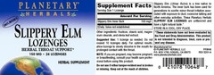 Planetary Herbals Slippery Elm Lozenges – Tangerine 150 mg 24 Loz