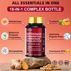 Nattokinase 4000 FU Enzyme For Heart/Brain Health Blood Circulation High Potency