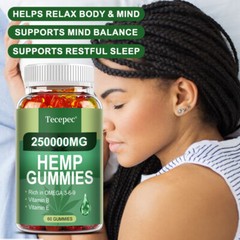 Relief Pain Improve Sleep Calm Anxiety Stress Rich Omega 3 6 9 Vegan 60 Gummies