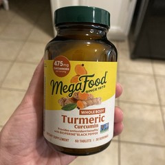 MegaFood Turmeric Strength for Whole Body 60 Tablets Dairy-Free, Gluten-Free,