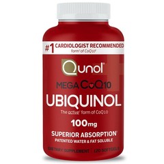 Qunol Mega CoQ10 Softgels, 100 Mg, 120 Count