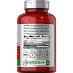 Horbäach Apple Cider Vinegar Capsules 2400mg -50 Count-Non-GMO & Gluten Free