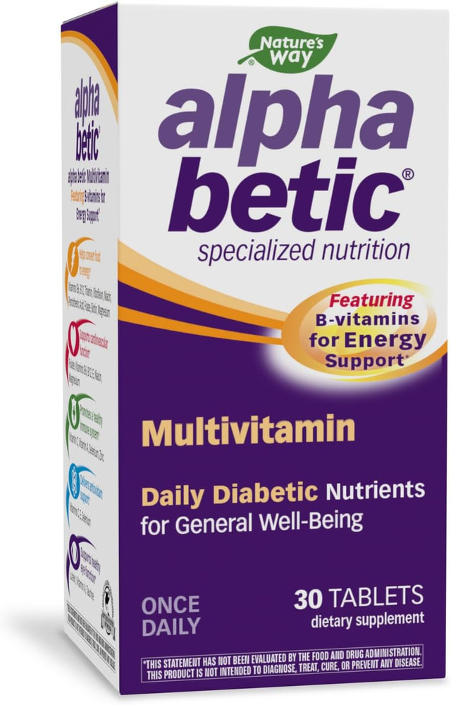 Nature’s Way alpha betic, Diabetic Multivitamin for Daily Nutritional Support 30