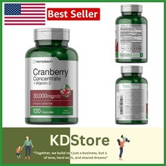 Horbaach Cranberry Concentrate Extract Pills + Vitamin C | 30,000Mg |