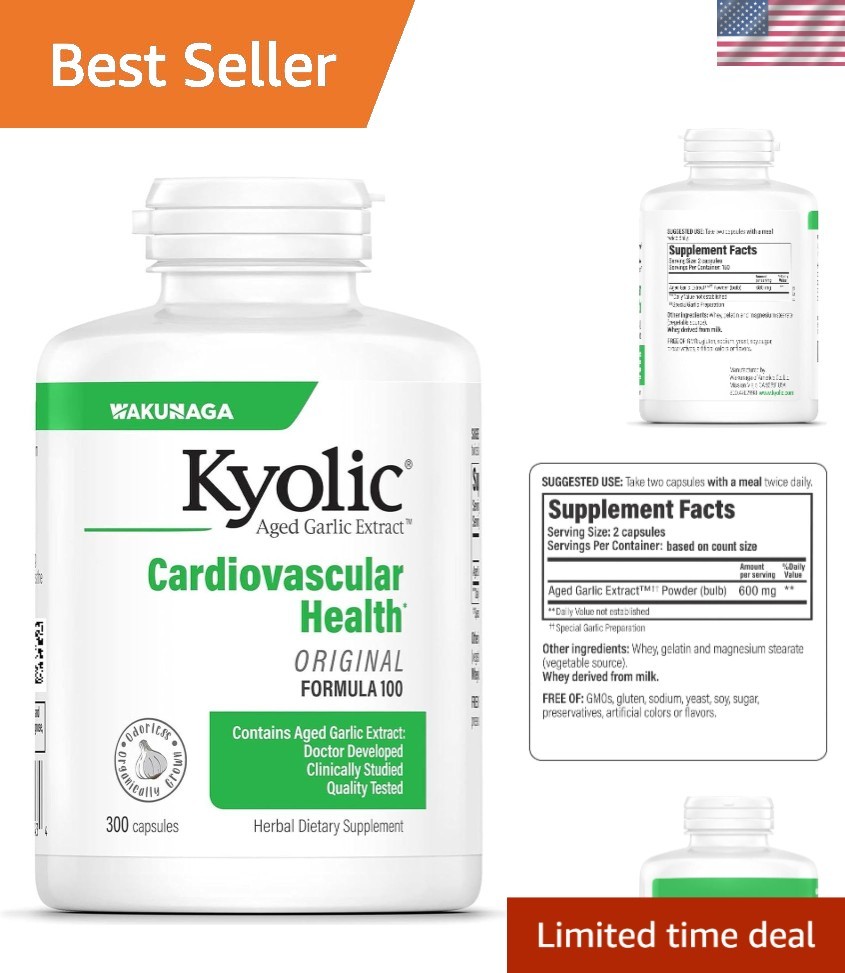 Organic Aged Garlic Extract 100 Capsules – Ultimate Support for Heart & Wellness