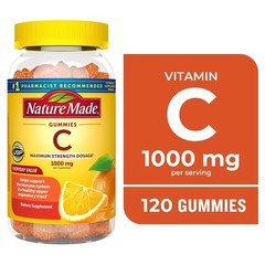 Maximum Strength Vitamin C Gummies, 1000mg per Serving, 120 Count Immune Support