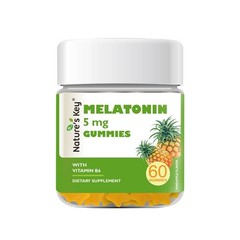 Nature’s Key Melatonin Gummies Pineapple Flavor Sleep Support Gummies for Adults