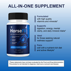Horsefil Male Capsules, Horse fil Support Supplement (60 Capsules)