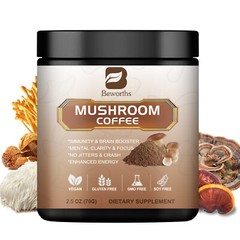 Mushroom Coffee-Organic Instant Coffee Mix with Reishi Cordyceps Lion Mane Chaga