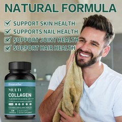 Multi Collagen Capsules – Hydrolyzed Protein Peptides -Type I,II,III,V,X