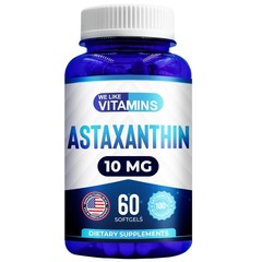 60 Ct Astaxanthin 10mg Softgels Potent Eye Joint Skin Energy Supplement 2-Month