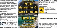 Magnesium Dew Roll On w Ormus Pain Relief helps anxiety aids sleep Immunity 3oz