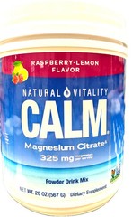 Natural Vitality Calm Magnesium Citrate Powder, Raspberry-Lemon Flavor, 20 Oz